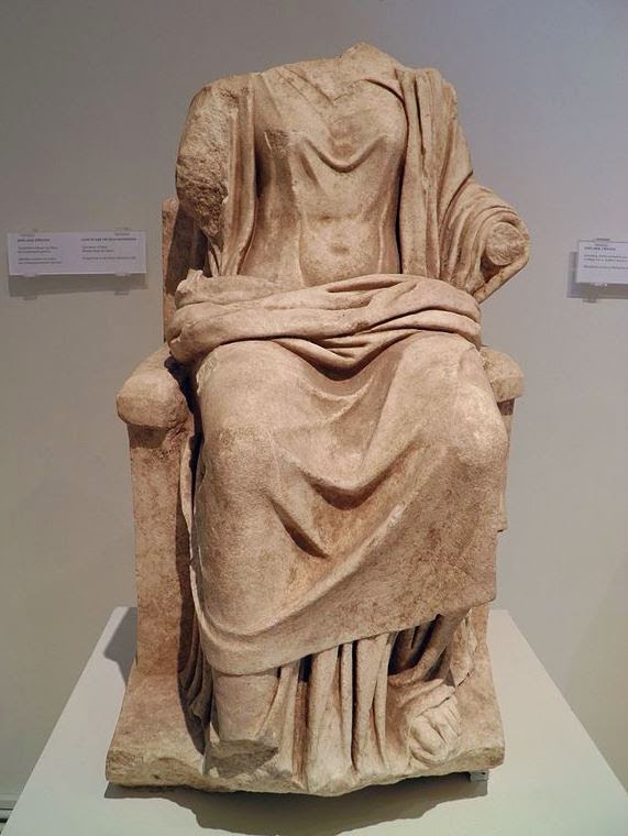 Το άγαλμα της Ήρας εκτίθεται στο αρχαιολογικό μουσείο του Δίου.